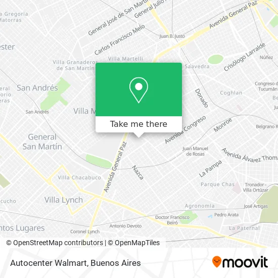 Mapa de Autocenter Walmart