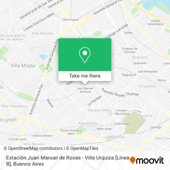 Estación Juan Manuel de Rosas - Villa Urquiza [Línea B] map