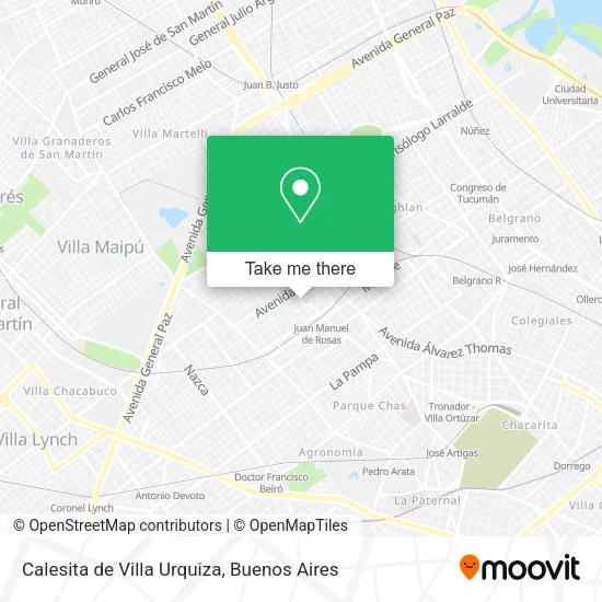 Calesita de Villa Urquiza map