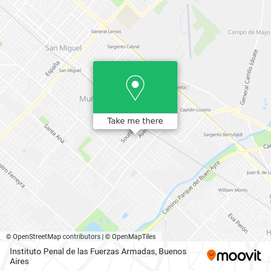 Instituto Penal de las Fuerzas Armadas map