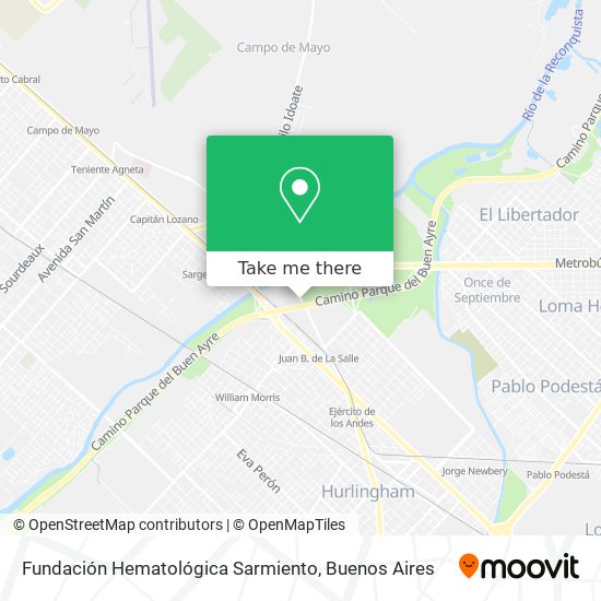 Fundación Hematológica Sarmiento map