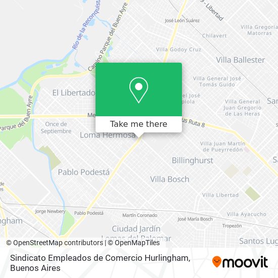 Sindicato Empleados de Comercio Hurlingham map