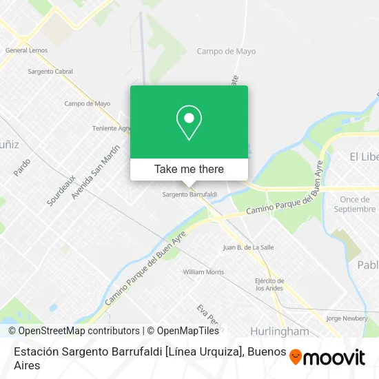 Mapa de Estación Sargento Barrufaldi [Línea Urquiza]
