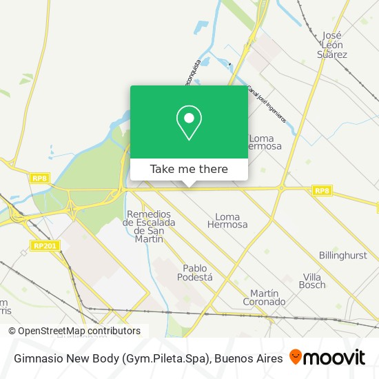 Gimnasio New Body (Gym.Pileta.Spa) map