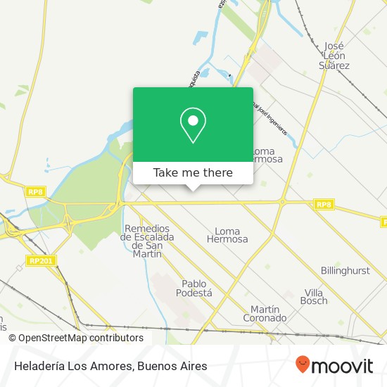 Heladería Los Amores map