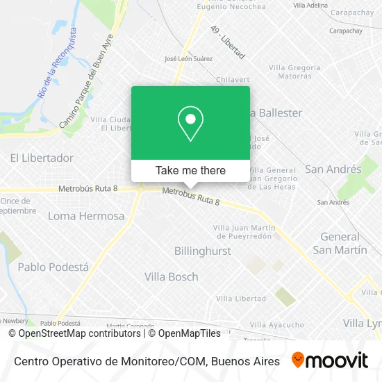 Centro Operativo de Monitoreo / COM map