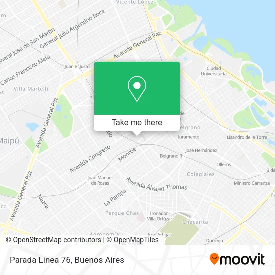 Mapa de Parada Linea 76