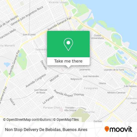 Mapa de Non Stop Delivery De Bebidas
