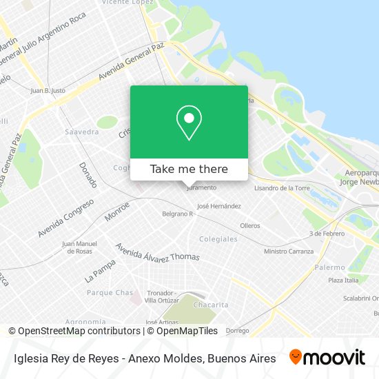 Iglesia Rey de Reyes - Anexo Moldes map