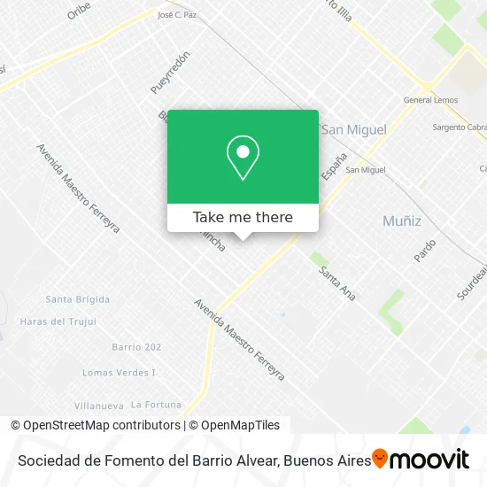 Mapa de Sociedad de Fomento del Barrio Alvear