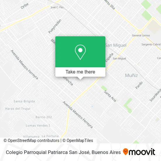 Mapa de Colegio Parroquial Patriarca San José