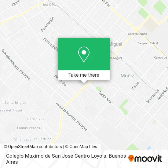 Mapa de Colegio Maximo de San Jose Centro Loyola