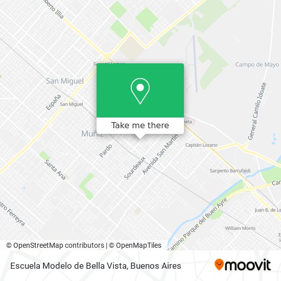 Mapa de Escuela Modelo de Bella Vista