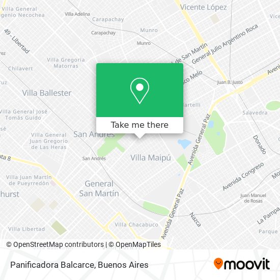 Panificadora  Balcarce map