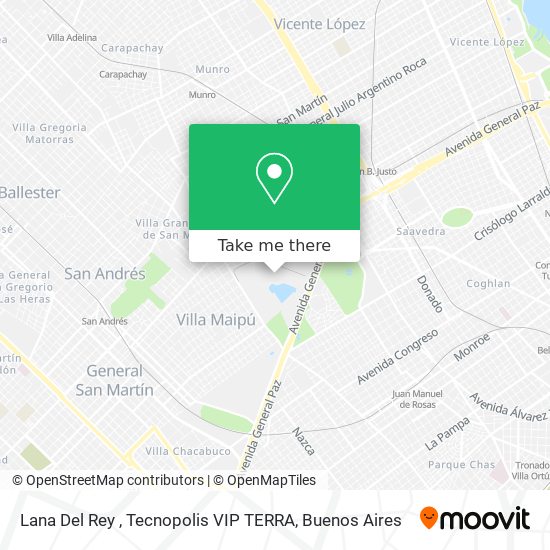 Lana Del Rey , Tecnopolis VIP TERRA map