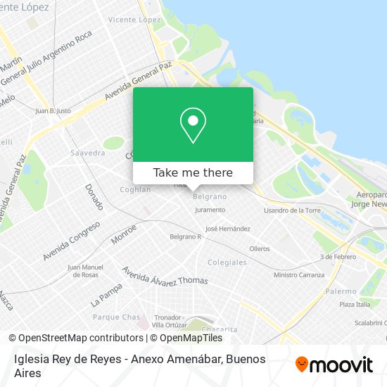 Iglesia Rey de Reyes - Anexo Amenábar map
