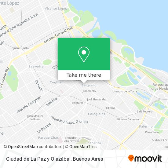 Ciudad de La Paz y Olazábal map