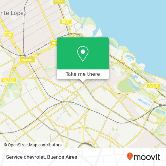 Service chevrolet map