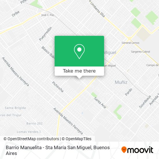 Barrio Manuelita - Sta María San Miguel map