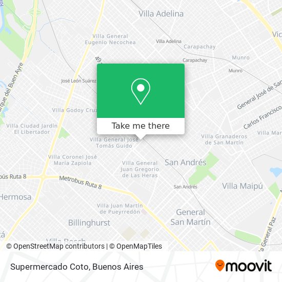 Supermercado Coto map