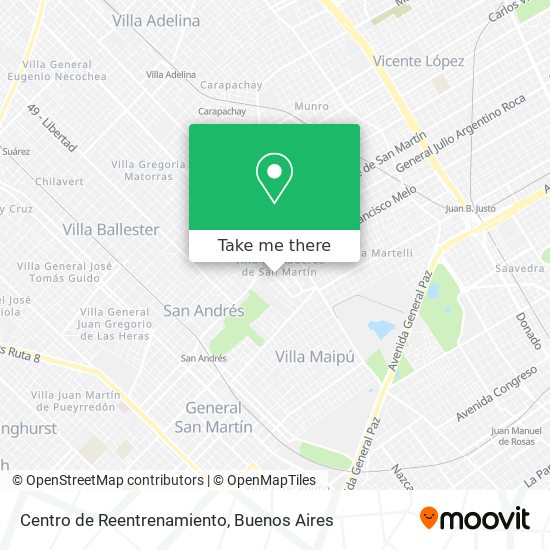 Centro de Reentrenamiento map