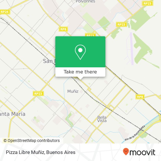 Mapa de Pizza Libre Muñiz