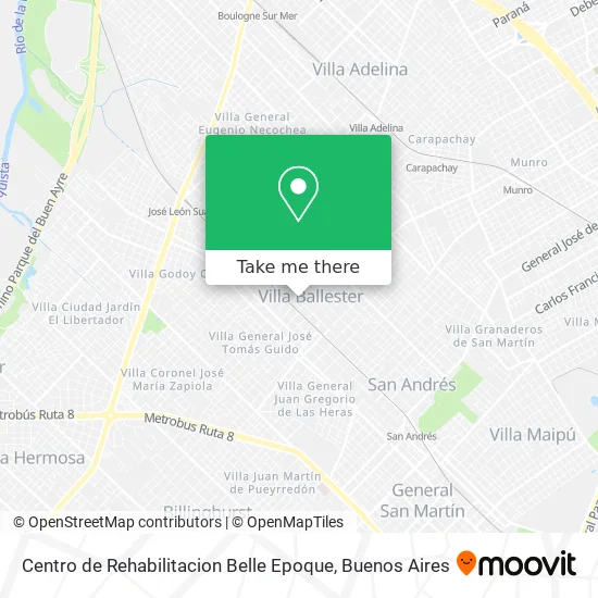 Mapa de Centro de Rehabilitacion Belle Epoque