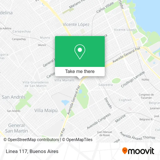 Mapa de Linea 117