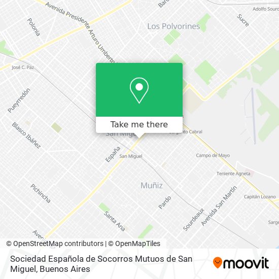 Sociedad Española de Socorros Mutuos de San Miguel map