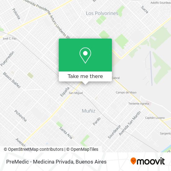 Mapa de PreMedic - Medicina Privada