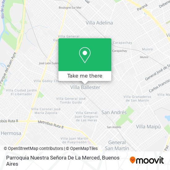 Mapa de Parroquia Nuestra Señora De La Merced