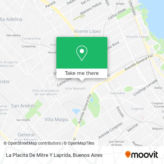 La Placita De Mitre Y Laprida map