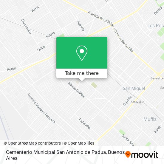 Mapa de Cementerio Municipal San Antonio de Padua
