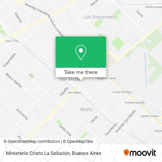 Ministerio Cristo La Solución map