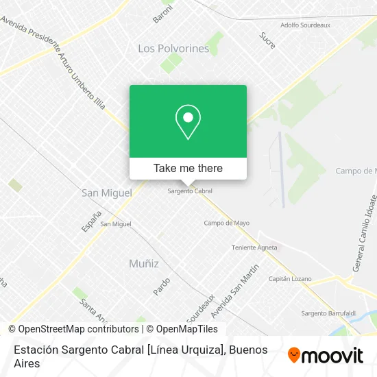 Mapa de Estación Sargento Cabral [Línea Urquiza]