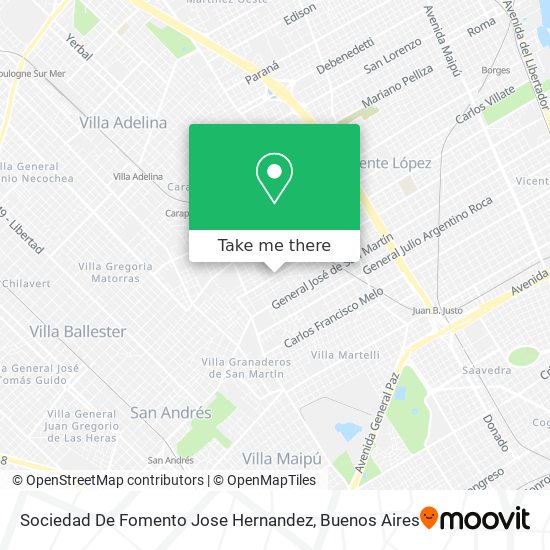 Sociedad De Fomento Jose Hernandez map