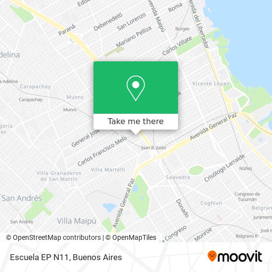 Mapa de Escuela EP N11