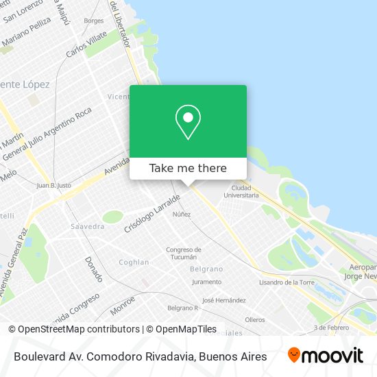 Mapa de Boulevard Av. Comodoro Rivadavia
