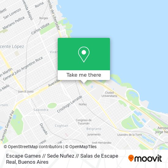 Mapa de Escape Games // Sede Nuñez // Salas de Escape Real