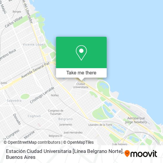 Estación Ciudad Universitaria [Línea Belgrano Norte] map