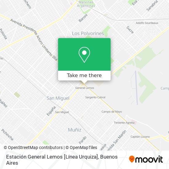 Estación General Lemos [Línea Urquiza] map