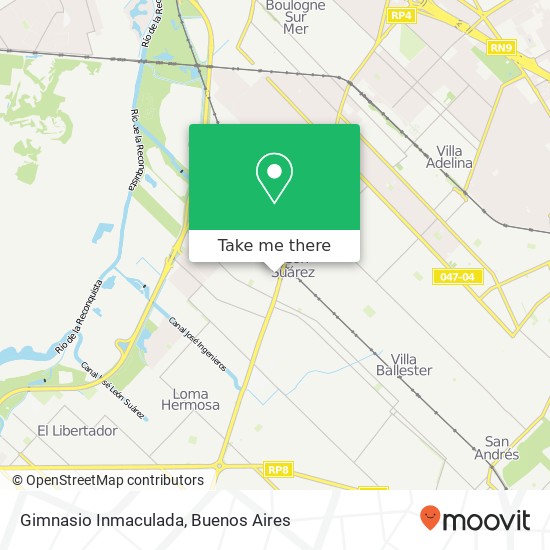 Gimnasio Inmaculada map