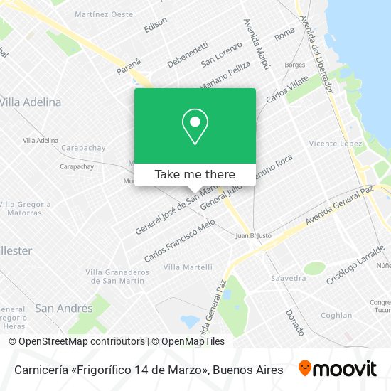 Mapa de Carnicería «Frigorífico 14 de Marzo»