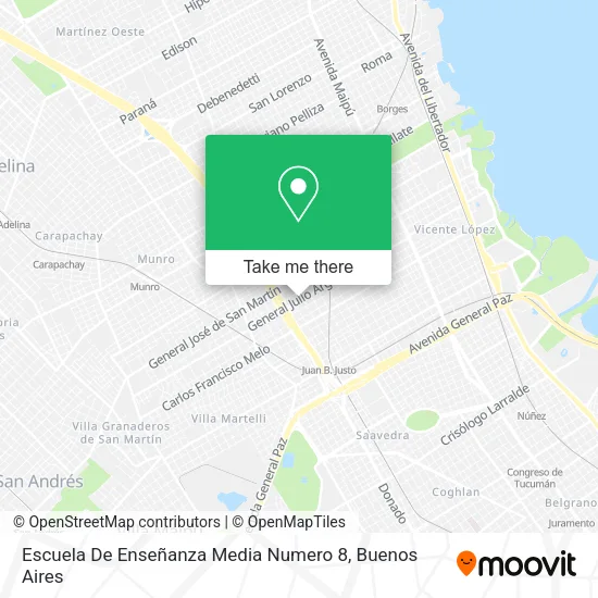 Mapa de Escuela De Enseñanza Media Numero 8