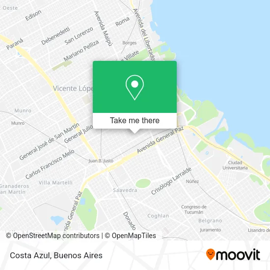 Mapa de Costa Azul