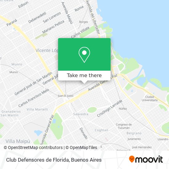 Club Defensores de Florida map