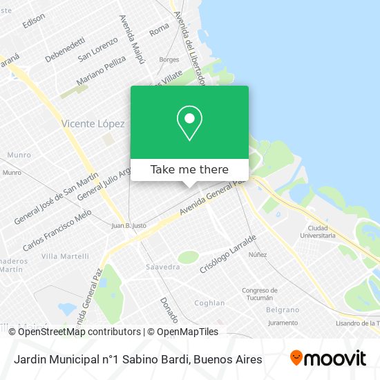 Jardin Municipal n°1 Sabino Bardi map