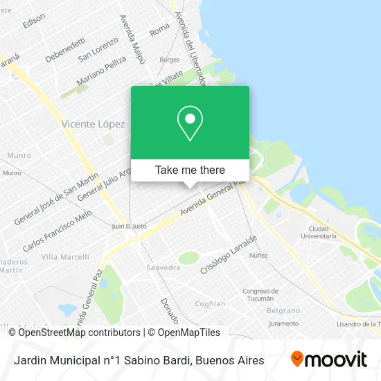Jardin Municipal n°1 Sabino Bardi map
