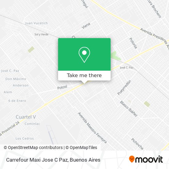 Carrefour Maxi Jose C Paz map
