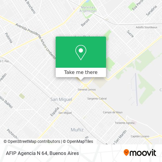 AFIP Agencia N 64 map
